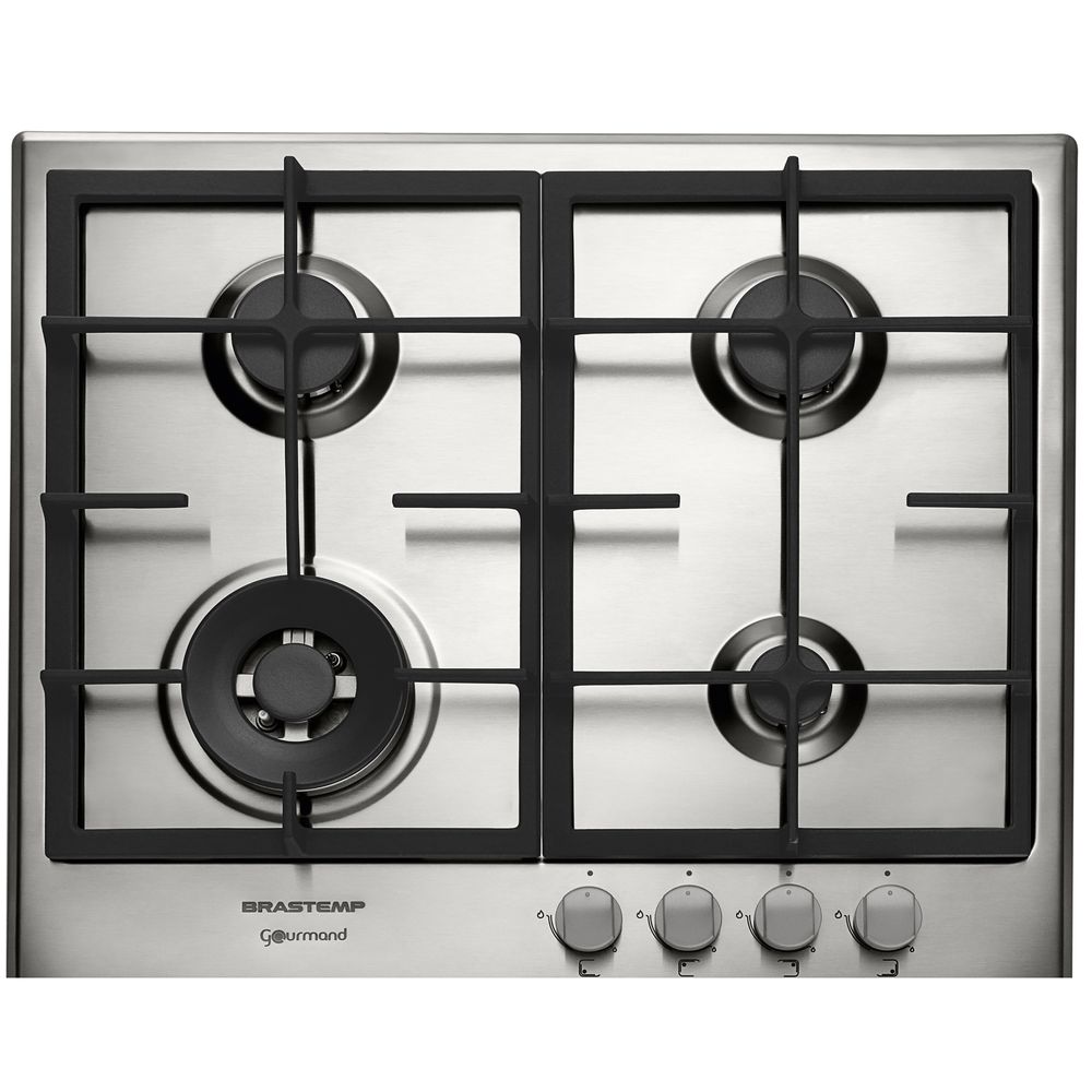 Cooktop 4 Bocas Brastemp Gourmand Inox Com Duplachama E Trempe Com ...