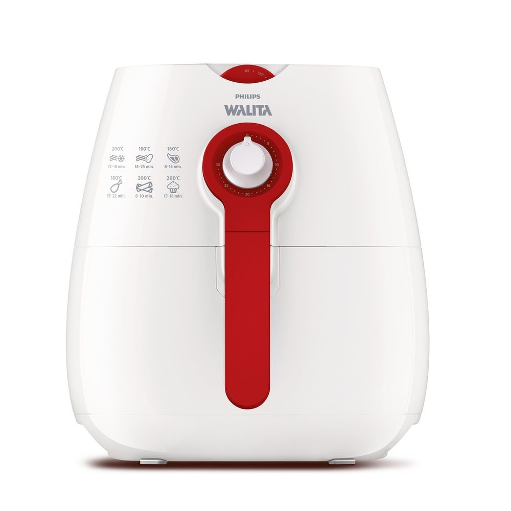 Fritadeira Elétrica AirFryer Star Philips Walita RI9217 Branca e Vermelha Laser Eletro
