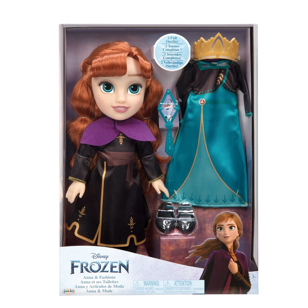 Boneca Disney Frozen Anna com Acessórios e Roupinha Multikids