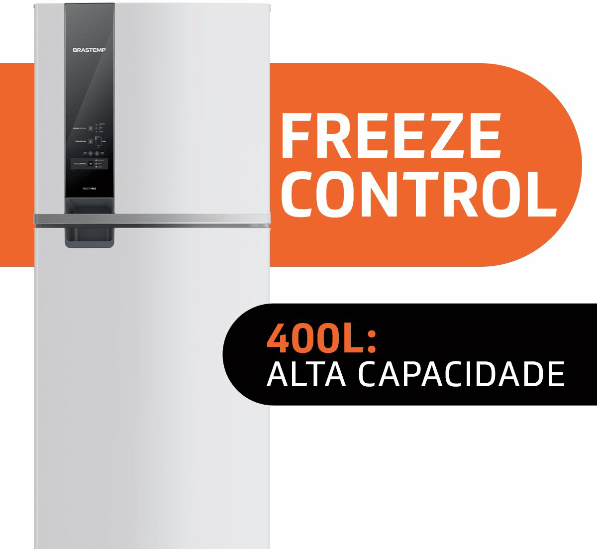 Geladeira Brastemp Frost Free Duplex 400 Litros Com Freeze Control Branca - BRM54HB