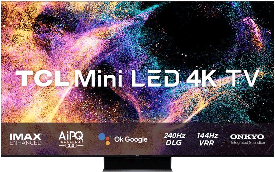 TV LED 75" TCL 75C845 4K GAMIING QLED MINI LED ED UHD GOOGLE TV DOLBY VISION IQ