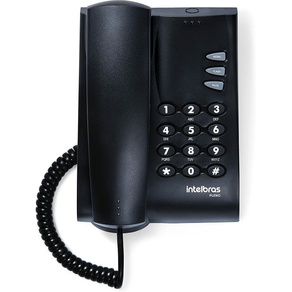 Telefone Intelbras Pleno Sem Chave Preto com Fio