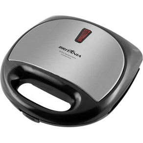 Sanduicheira Elétrica Britânia Crome Inox Preta 220V