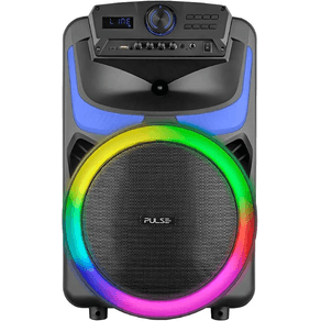 Caixa de Som Amplificada Pulse SP403 Bluetooth Auxiliar SD Card USB FM LED 550W