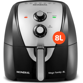 Fritadeira Elétrica Sem Óleo Air Fryer Mondial AFN-80 Preta 220V 8 Litros