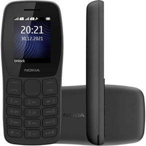 Celular Nokia 105 2G Dual Chip MP3 Rádio FM Lanterna NK093 Preto