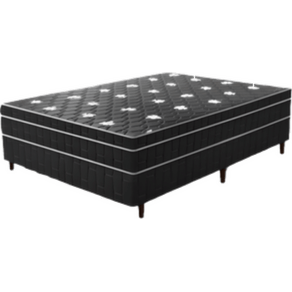 Cama Box Casal Umaflex Hard Espuma Preta