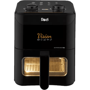 Fritadeira Elétrica Sem Óleo Air Fryer Red Airfry AF450 Vision Preta 220V 4,5 Litros