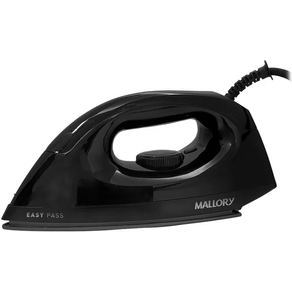 Ferro de Passar a Seco Mallory Easy Pass Preto 220V 1250W