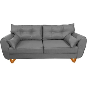 Estofado Royal Nápoles Holland Cinza 3 Lugares