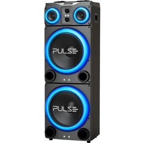 Caixa de Som Amplificada Pulse SP515 Torre Double 15 Polegadas Bluetooth Auxiliar USB TWS FM 3500W