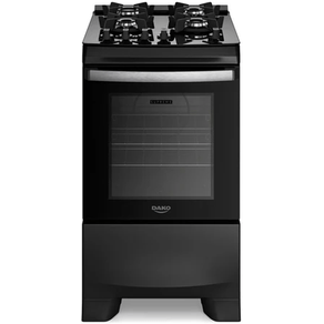Fogão 4 Bocas Dako Novo Supreme Glass Preto Mesa de Vidro