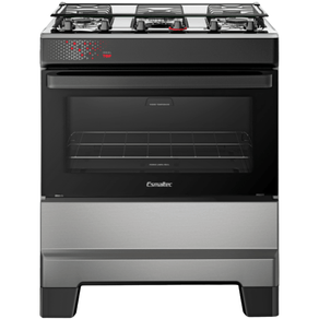 Fogão 5 Bocas Esmaltec Ideal Top 5122 Inox T5IAI Mesa de Inox com Acendimento Automático