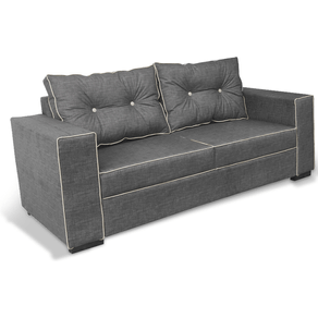 Estofado Royal Londres Cinza/Bege 3 Lugares