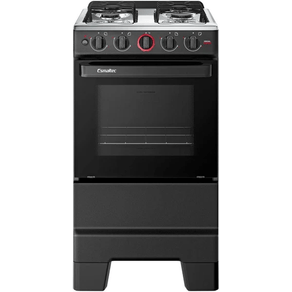 Fogão 4 Bocas Esmaltec Ideal Super 4121 Preto com Acendimento Automático